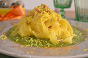 Tagliatelle_asparagi_pancetta_primi piatti_uovo_mimosa