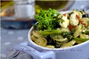 ricette vegetariane, primi piatti, verdura, olive nere