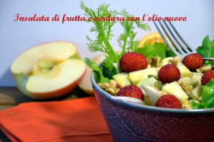 insalata di frutta e verdura, ricetta con noci, detox